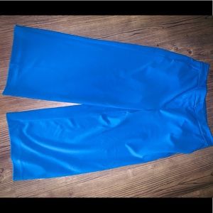 Blue High Rise Cropped Pants